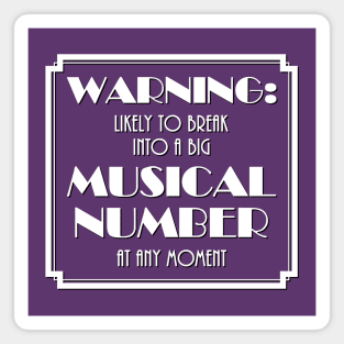 Warning - Musical Number Magnet